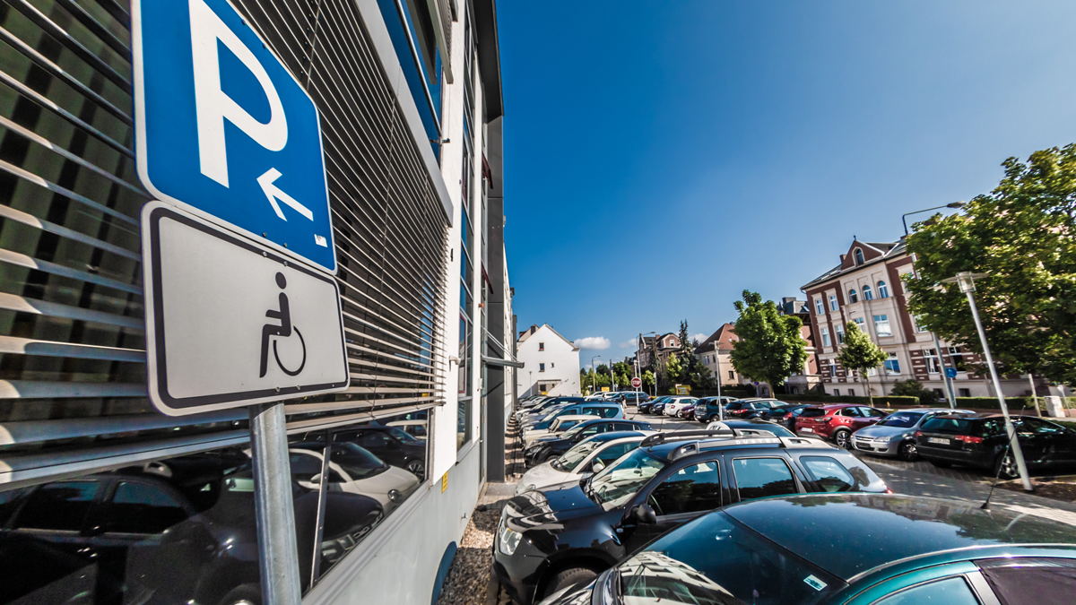 Behinderten Parkplatz Kreisverwaltung Wittenberg