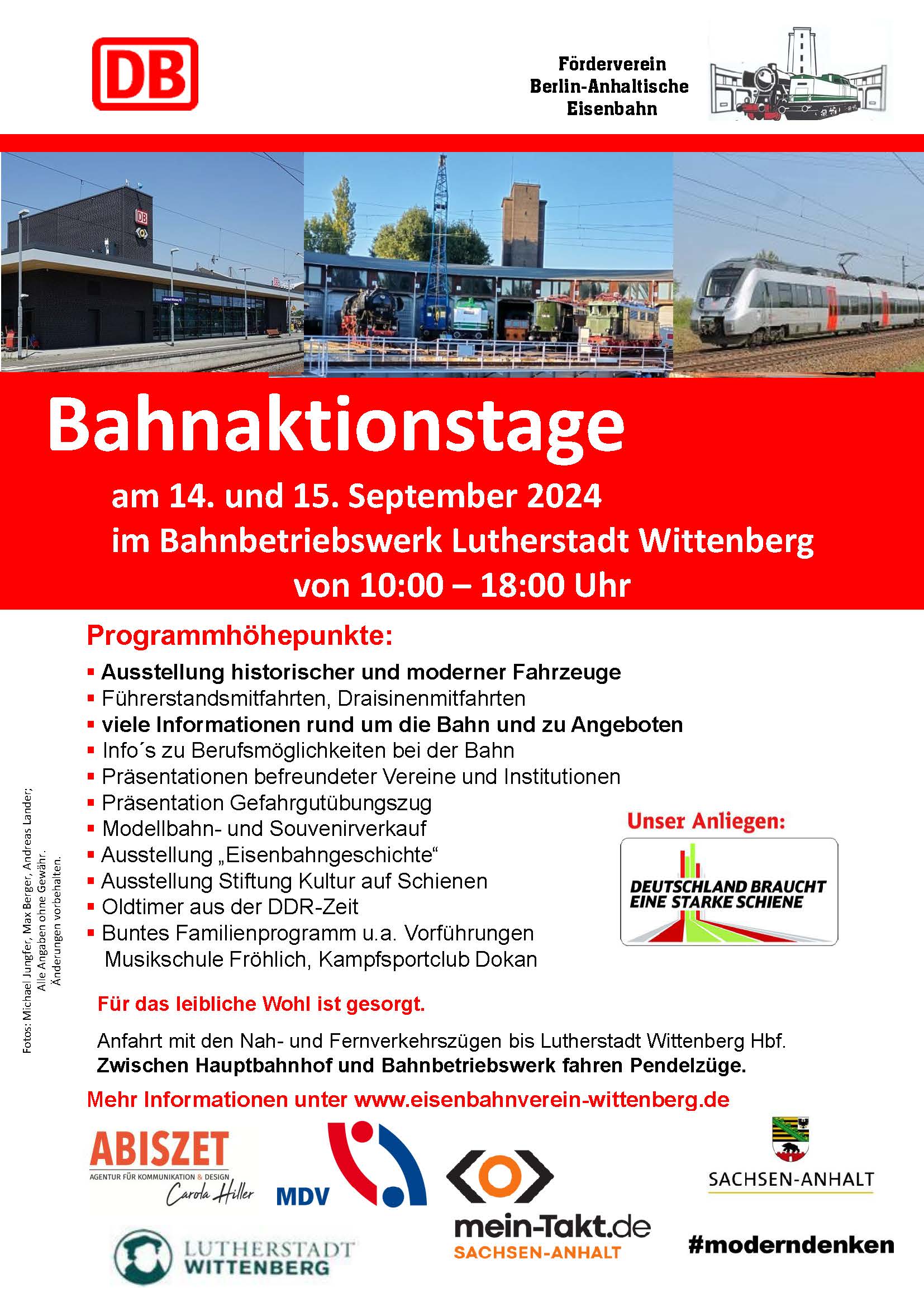 Bahnaktionstage Lutherstadt Wittenberg 14. - 15. September 2024