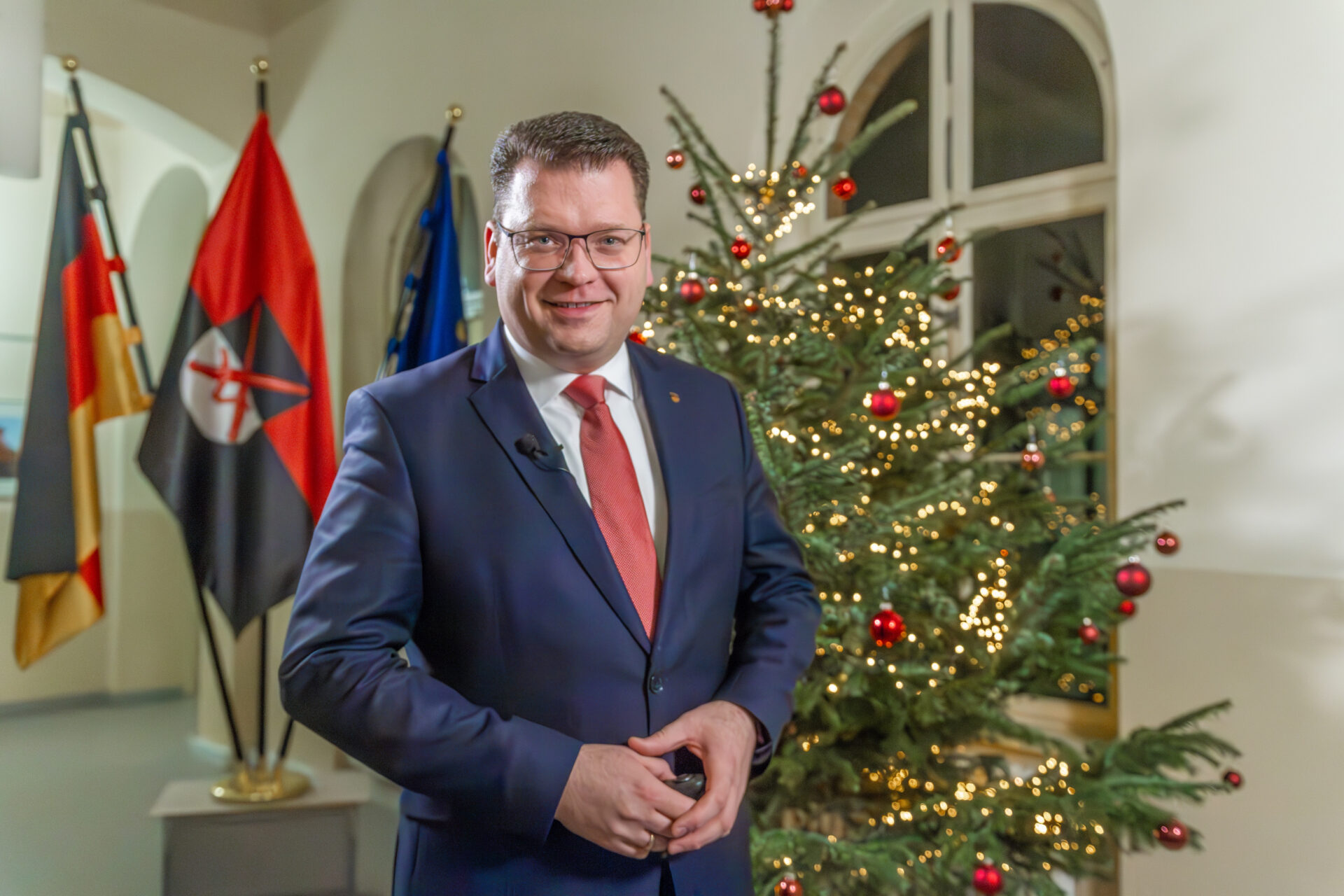 Landrat Christian Tylsch wünscht allen Mitbürgerinnen und Mitbürgern im Landkreis Wittenberg ein frohes Weihnachtsfest 2024!