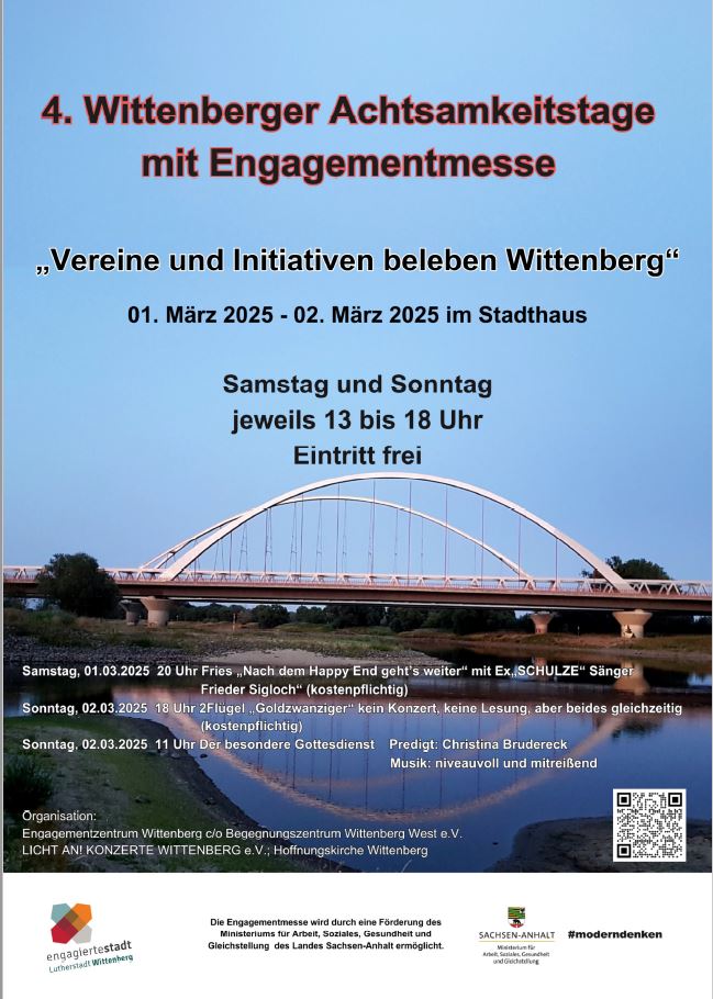 4. Wittenberger Achtsamkeitstage mit Engagementmesse