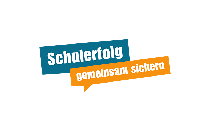 Logo mit dem Schriftzug "Schulerfolg gemeinsam sichern"